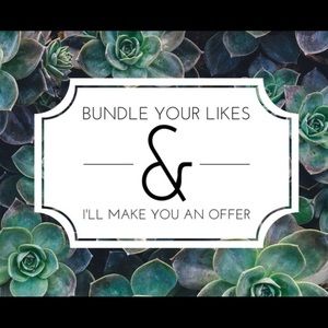 Bundle your likes and I’ll send you an offer!